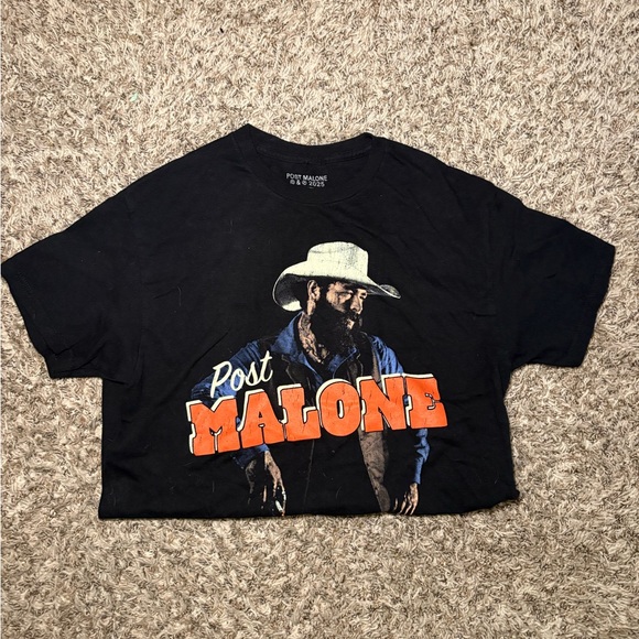 Post Malone Tops - Post Malone Black Graphic Tee - Short Sleeve Women’s Top